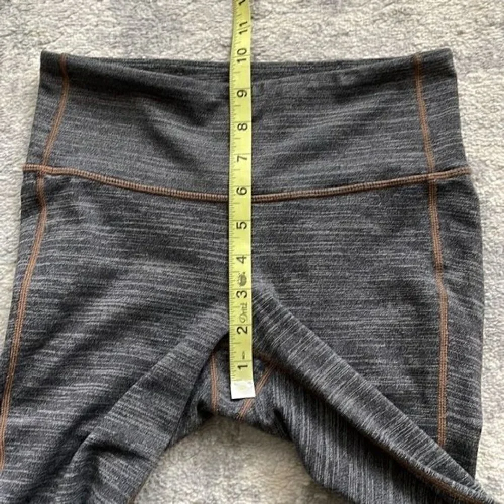 Athleta Chaturanga Gray Heathered Yoga Athletic Leggings Full Length Sz XS